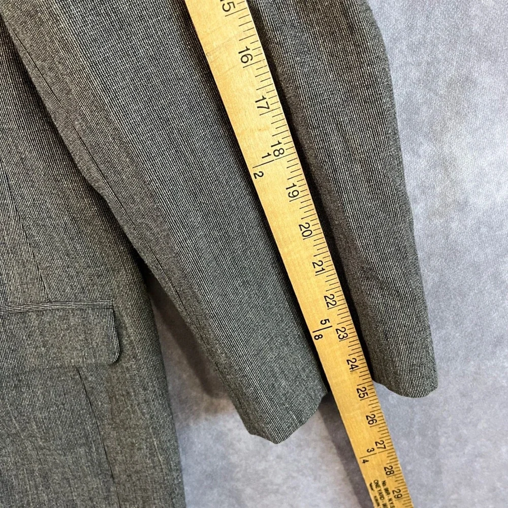 Banana Republic Blazer Men 46L Grey Wool Blend Made in Italy 3-Button Sport Coat